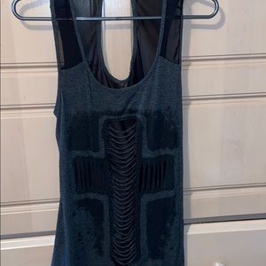 Cut out cross tank top